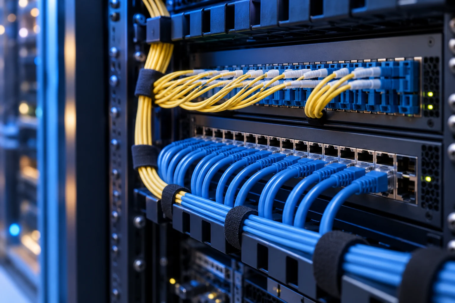 Illustrative neatly managed network connections