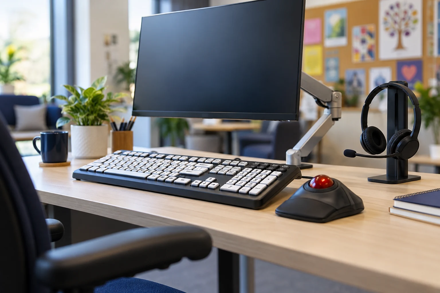 Illustrative a working space designed around access and everyday use.