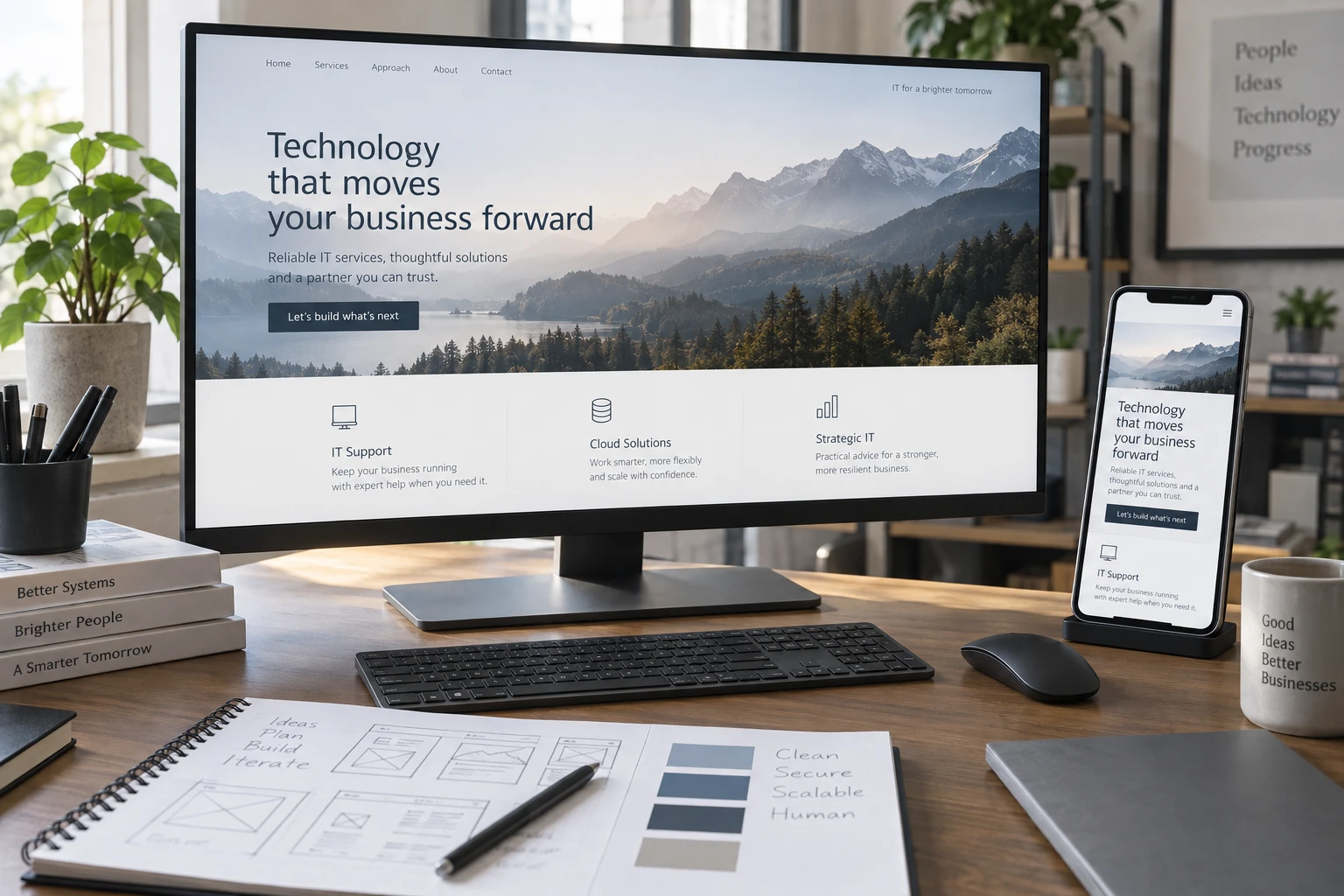 Illustrative scene: Create a stronger digital presence