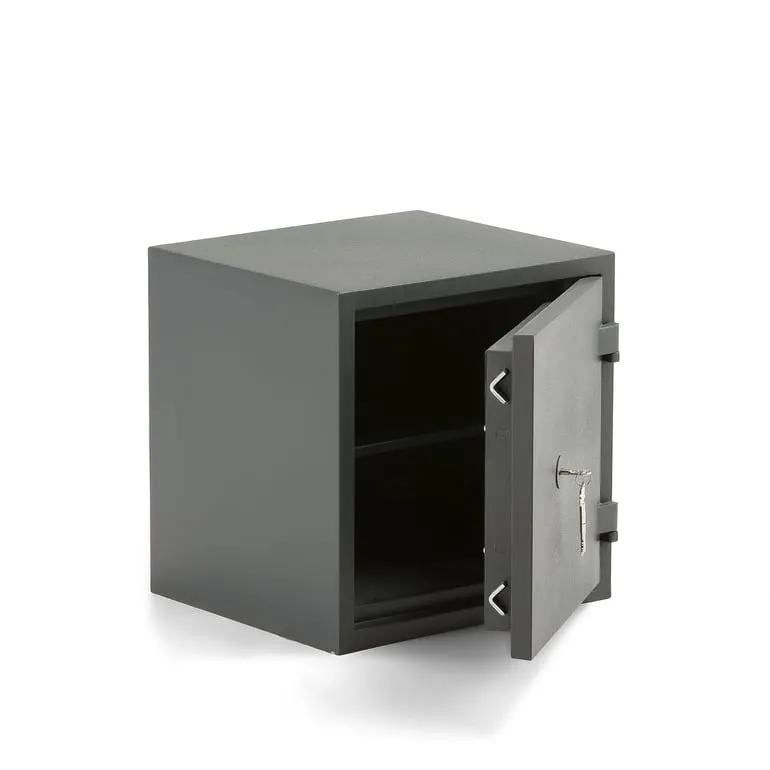Explore the design and configuration of SILVER Fire and burglary safe.